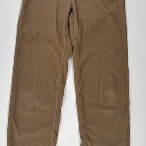American Eagle Pants Womens 2 Tan Corduroy Elastic Waist Straight Lightweight